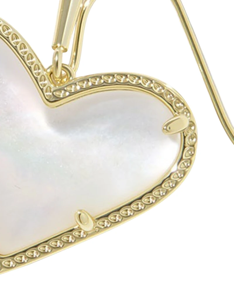 Kendra Scott Imitation Pearl Ari Heart Statement Drop Earrings