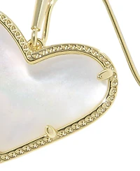 Kendra Scott Imitation Pearl Ari Heart Statement Drop Earrings