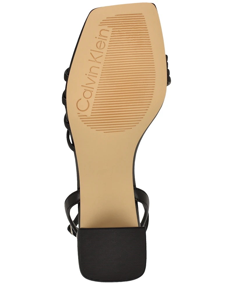 Calvin Klein Women's Pazey Strappy Block Heel Dress Sandals