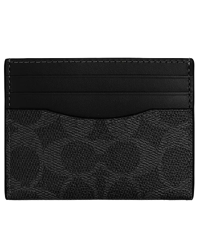 Coach Men's Signature Flat Card Case