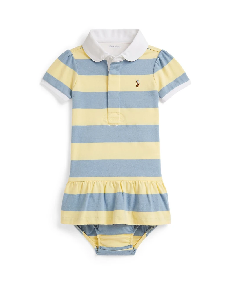 Polo Ralph Lauren Baby Girls' Striped Rugby Dress and Bloomer