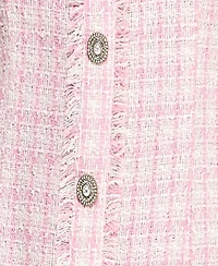 City Studios Juniors' Square Neck Button-Up Details Short Dress