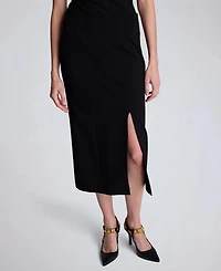 Kenneth Cole Women's Pull-On Column Slit Skirt
