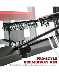 Soozier Wall Mounted Basketball Hoop, Mini Hoop Basketball Goal with 43" x 30" Shatter Proof Backboard, Durable Bracket and All Weather Net for Outdoo