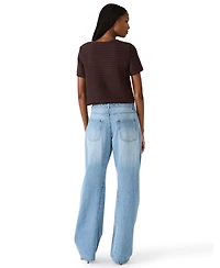 Steve Madden Women's Camila Square Neck Sweater Top