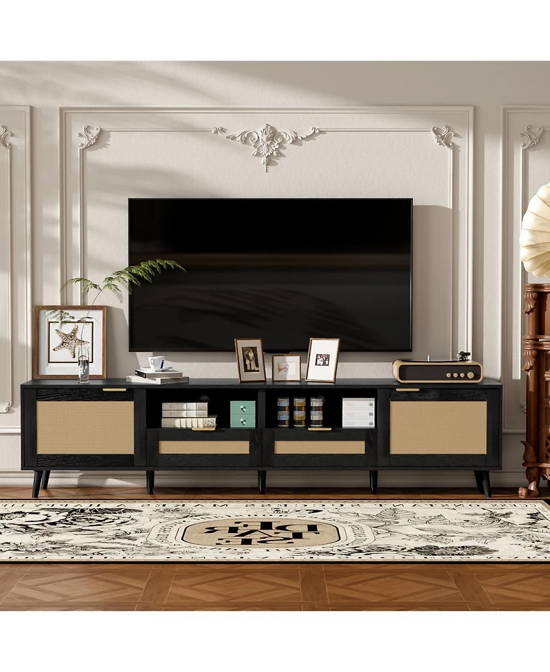 Streamdale Furniture Rattan Tv Stand for TVs