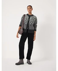 Hush Women's Brushed Fair Isle Mohair Blend Cardigan