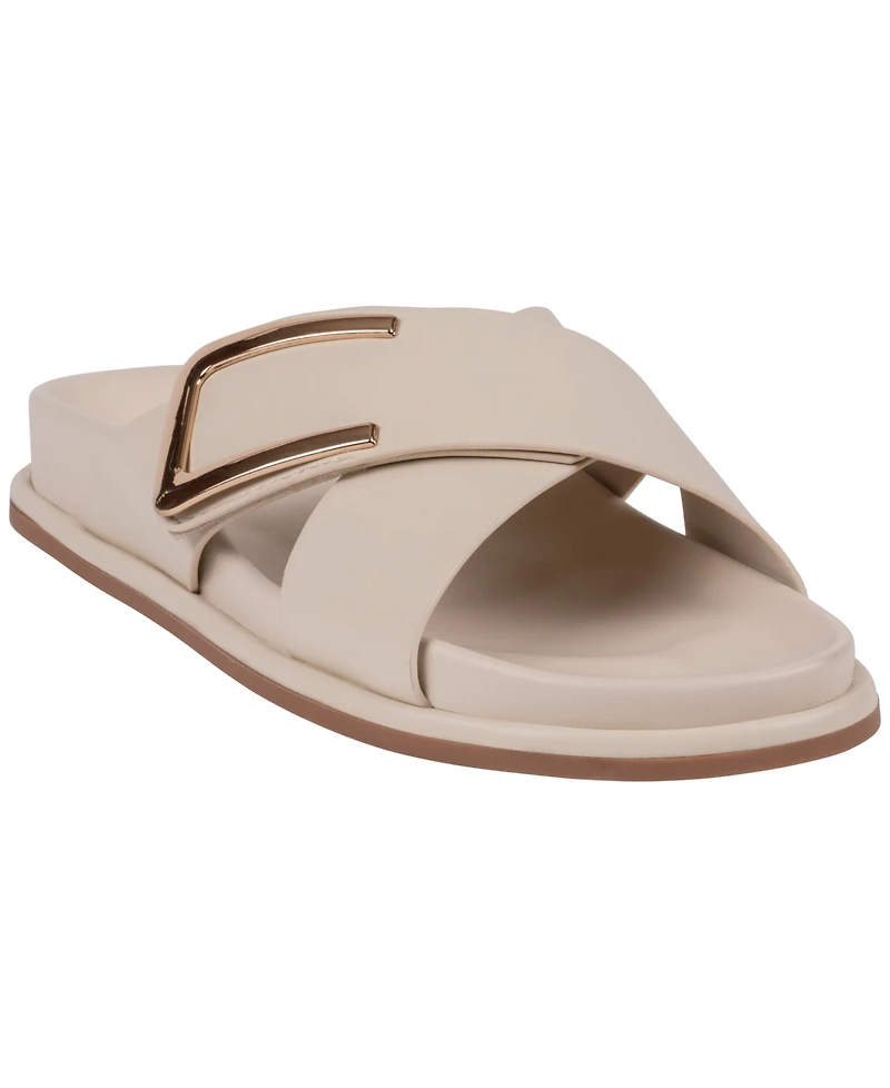 Gc Shoes Women's Buckle Detail Slip-On Sandals