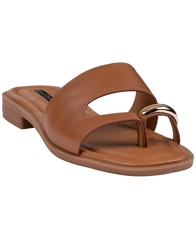 Gc Shoes Women's Square Toe Flat Sandals