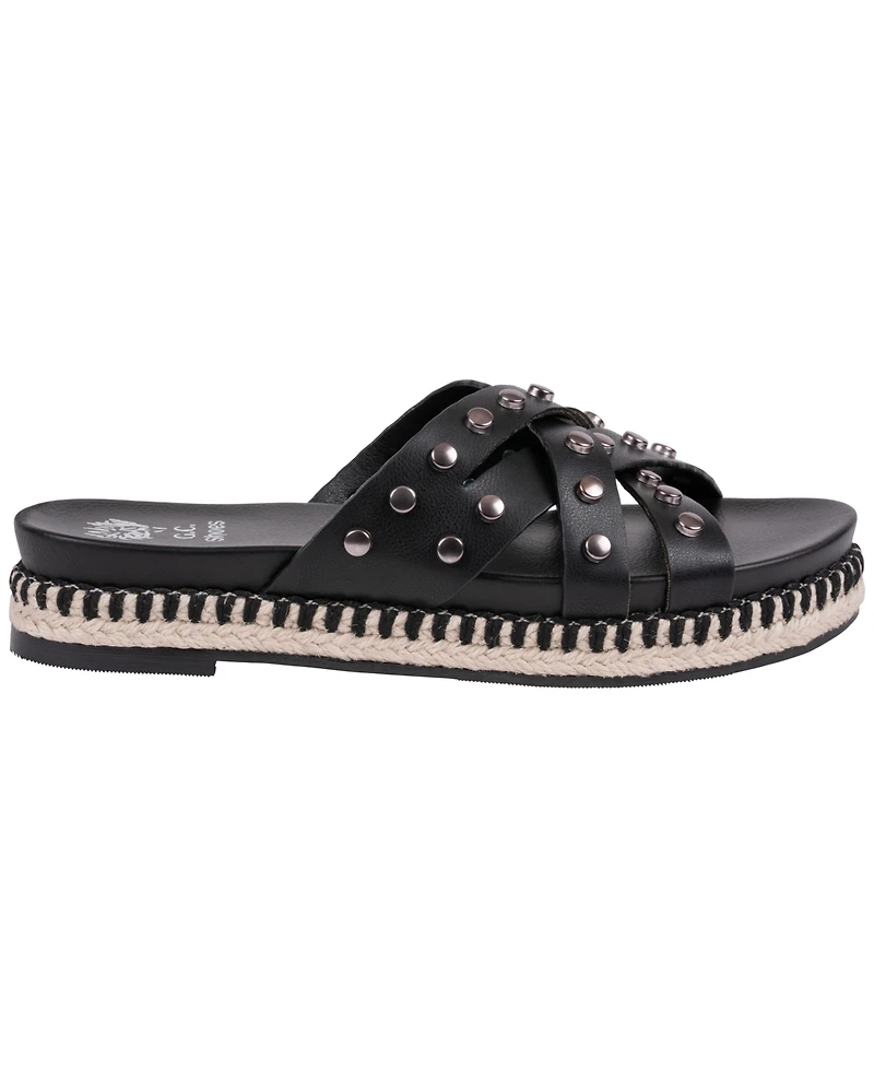 Gc Shoes Women's Stud Detail Slip-On Sandals