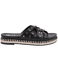 Gc Shoes Women's Stud Detail Slip-On Sandals