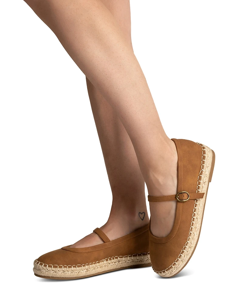 Journee Collection Women's Kenzie Round Toe Espadrille Flats