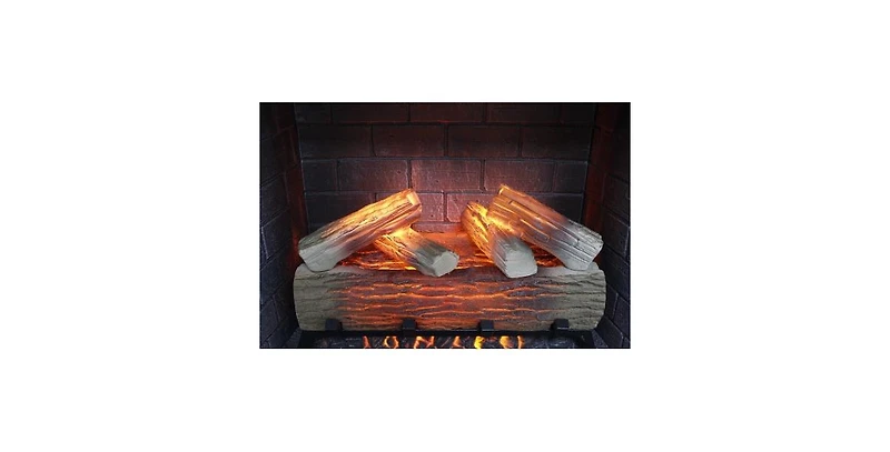 Flynama 23 inch Infrared heating electric fireplace insert, with log set & realistic flame, remote control with timer, overheating protection