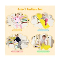 Hongge 4 in 1 Indoor Jungle Gym with Baby Swing and Ramp