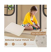 Kids Play Tent Large Playhouse with Door Curtain and Star Lights