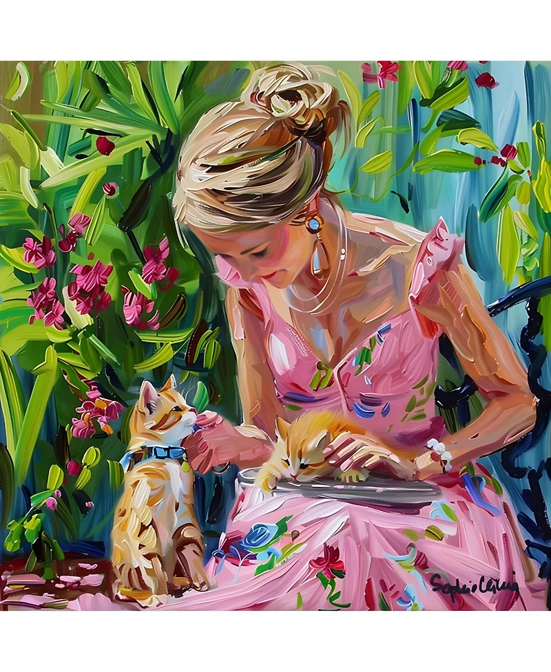 SunsOut Ginger and Tabby 500 piece Jigsaw Puzzle for Adults