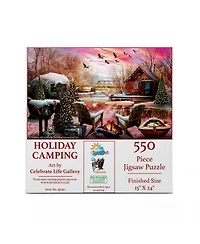 SunsOut Holiday Camping 550 piece Jigsaw Puzzle for Adults Christmas