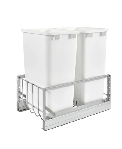 Rev-a-Shelf Double Pullout 50 qt. Kitchen Trash Can w/ Soft-Close, 5349-2150DM-2