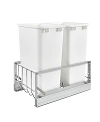 Rev-a-Shelf Double Pullout 50 qt. Kitchen Trash Can w/ Soft-Close, 5349-2150DM-2