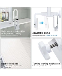 Yescom Bathtub Grab Bar with Toilet Safety Rail Combo Adjustable for Seniors