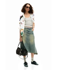 Desigual Women's Medium bag with flower appliques