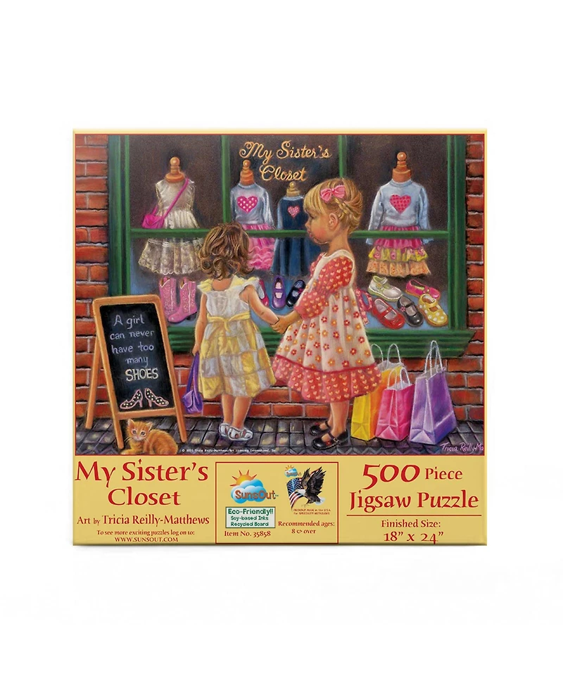 SunsOut My Sister's Closet 500 piece Jigsaw Puzzle for Adults
