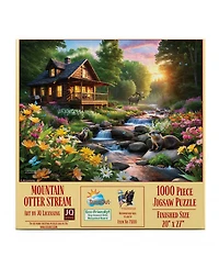 SunsOut Mountain Otter Stream 1000 piece Jigsaw Puzzle for Adults