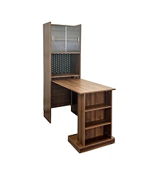 Streamdale Furniture Folding Desk with Storage for Small Spaces