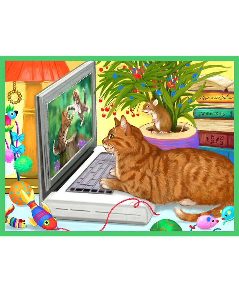 SunsOut Cat Videos 500 piece Jigsaw Puzzle