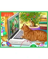 SunsOut Cat Videos 500 piece Jigsaw Puzzle