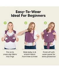 KeaBabies D-Lite Baby Wrap Carrier, Adjustable Sling, Newborn, Infant, Toddler 7-44lbs