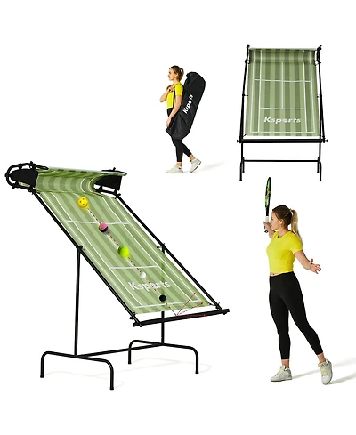 Ksports Racket Sports Indoor Outdoor Tennis Rebounder Net with Carry Bag, Green