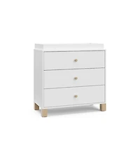 Storkcraft California 3 Drawer Chest With Topper with Driftwood
