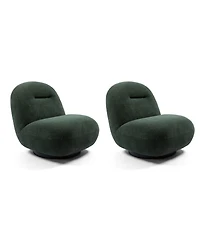 Streamdale Furniture Luxury Velvet Swivel Accent Chair (2PCS)