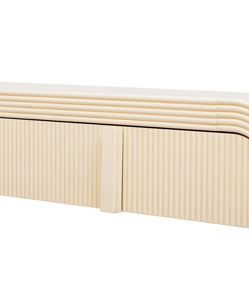 Streamdale Modern Rounded Console Table with 2 Drawers (Navy Blue)