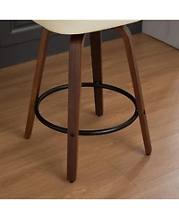 Streamdale Furniture Rattan Counter Height Swivel Bar Stools (Set of 2)