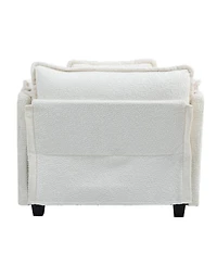 Streamdale Furniture Oversized Boucle Sofa Bed with Ottoman