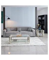 Streamdale Furniture C013A-leg-Silver Stainless Steel coffee table