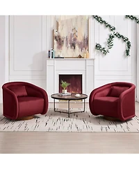 Streamdale Furniture Velvet Swivel Accent Chair