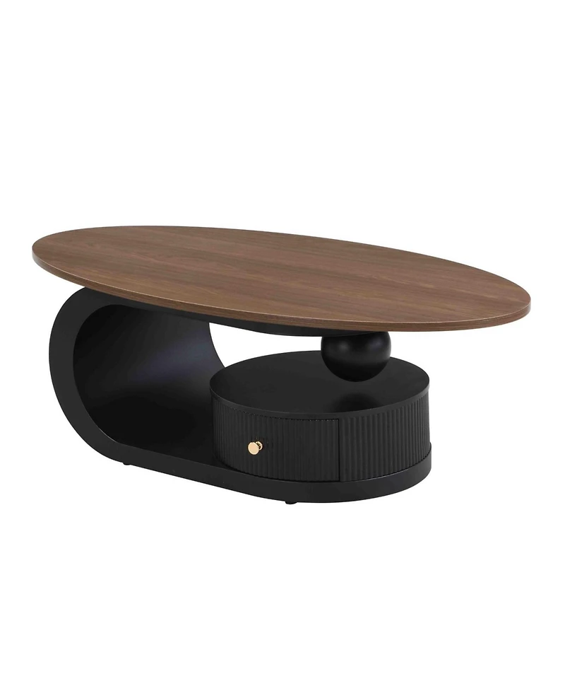 Streamdale Furniture Nesting Coffee Table Set of 2 Black