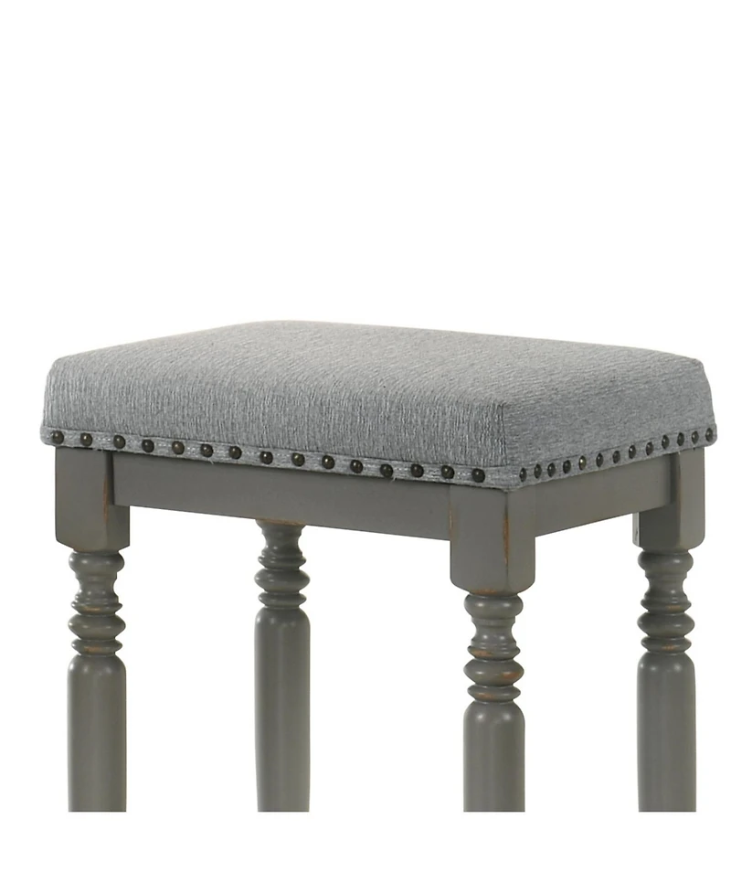 Streamdale Furniture Rustic Gray Counter Stools (Set of 2) - 26 Inch