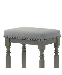 Streamdale Furniture Rustic Gray Counter Stools (Set of 2) - 26 Inch