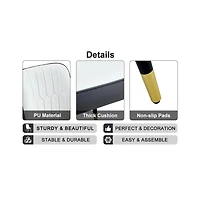 Streamdale Furniture Modern Dual Tone Pu Leather Dining Chairs