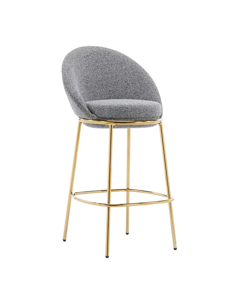 Streamdale Furniture Celano Gold & Gray Upholstered Barstools (Set of 2 )