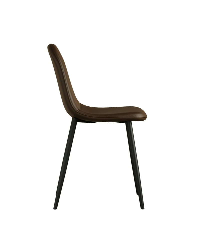 Streamdale Furniture Saddle Leather Dining Chairs (Set of 4)