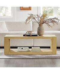 Streamdale Furniture + 2-Piece Set + Wood + Modern 2-Tier Design + Coffee Table