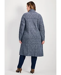 Avenue Women's Paris Longline Cable Cardi
