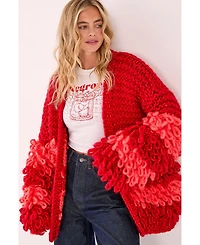 Nasty Gal Women's Extreme Stripe Loopy Cardigan