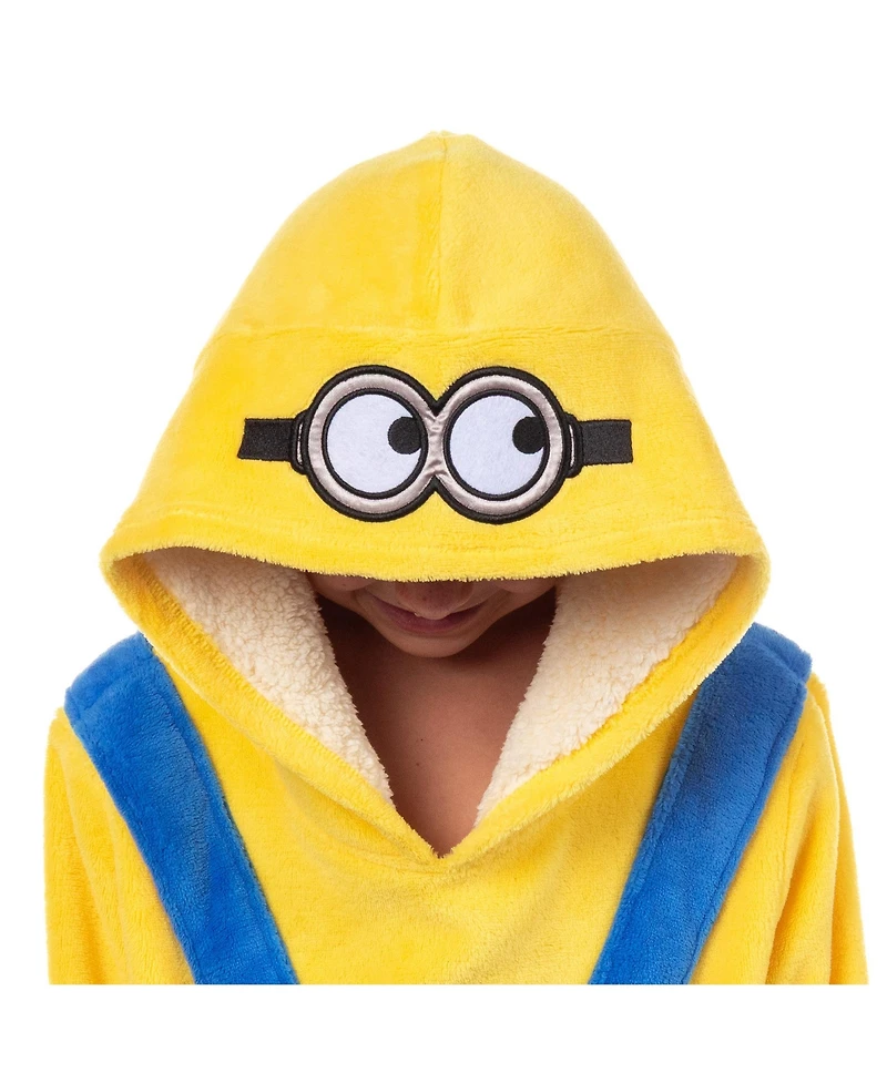 Minions Kids Pajama Bob Pull-On Hooded Blanket Sweatshirt Loungewear Sleepwear