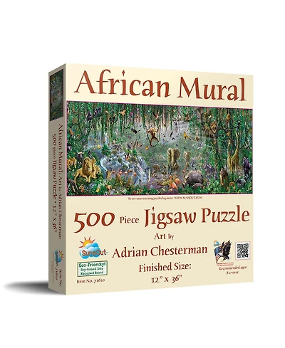 SunsOut African Mural 500 piece Jigsaw Puzzle for Adults